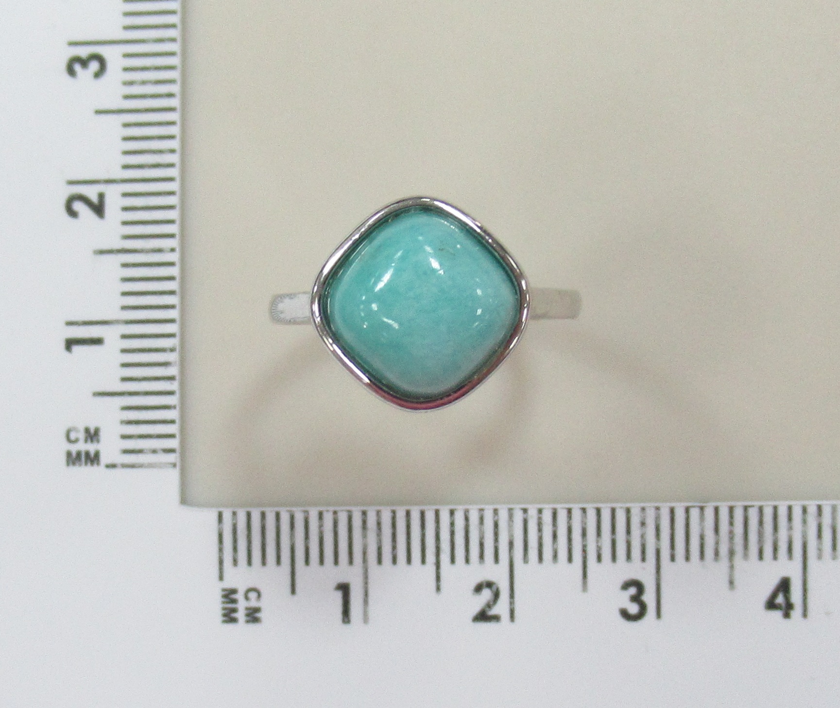 Серебряное кольцо с амазонитом